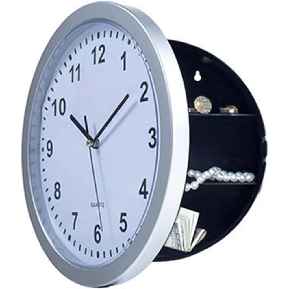 Hidden Wall Clock Safe with Secret Storage Compartment – Functional Quartz Clock